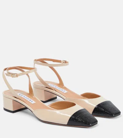 AQUAZZURA FRENCH FLIRT 35 LEATHER PUMPS