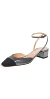 Aquazzura French Flirt Pumps 35mm Gunmetal/black In Gunmetal/black