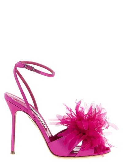 Aquazzura Fuchsia Ankle Strap Heels