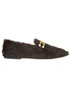 Aquazzura Furry Brandi Mocassins In Brown