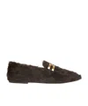 Aquazzura Furry Brandi Mocassins In Black