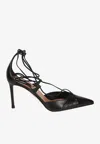 Aquazzura Gabi 85 Leather Pumps In Black