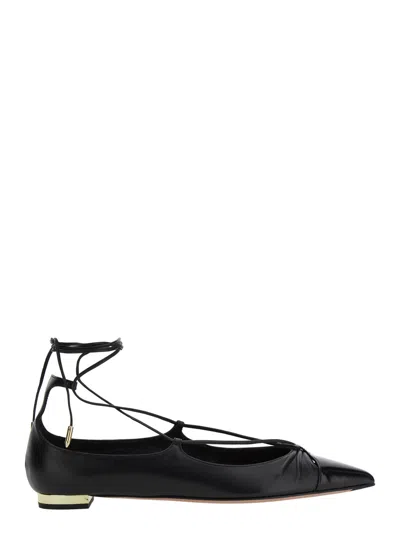 Aquazzura Gabi Ballerina Shoes In Black
