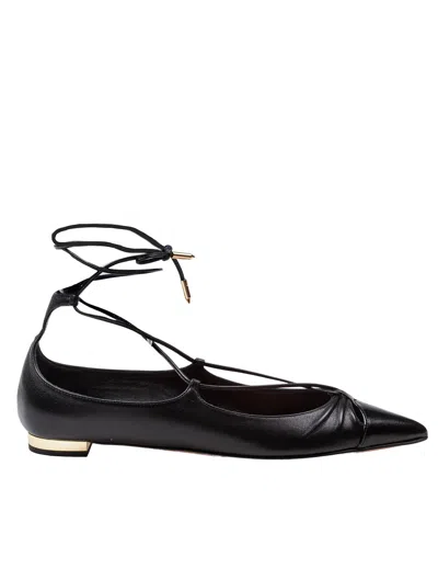 Aquazzura Gabi Ballerina Shoes In Black