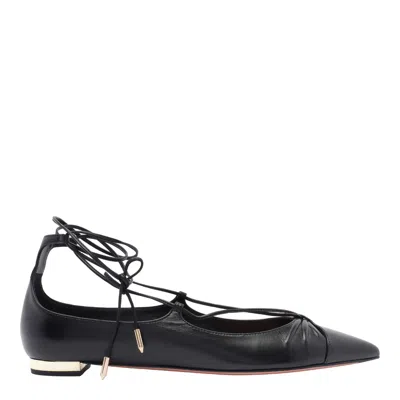 Aquazzura Gabi Ballerina Shoes In Black