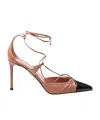 Aquazzura Gabi 85 Leather Pumps In Brown
