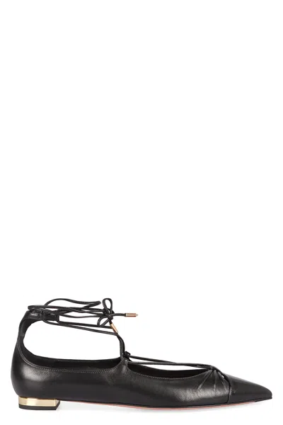 Aquazzura Gabi Ballerina Shoes In Black