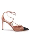 Aquazzura Gabi 85 Leather Pumps In Pink