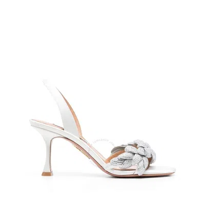 Aquazzura Galactic Flower 75mm Sandals In White