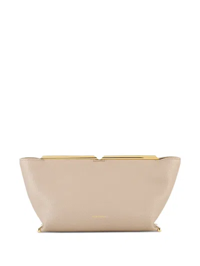 Aquazzura Galerie Clutch Bag In Neutral