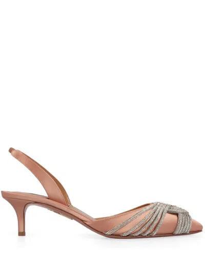 Aquazzura 50mm Gatsby Pumps In Pink