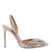 Aquazzura Gatsby Sling Shoes With Exposed Heels In Pink
