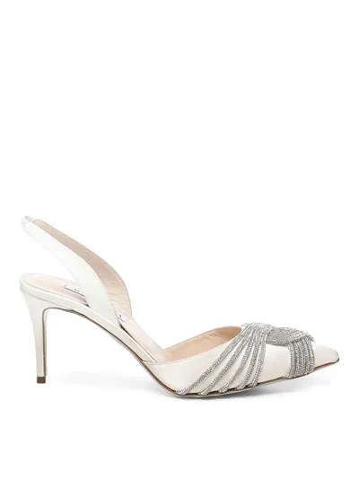 Aquazzura Gatsby Satin Pumps In White