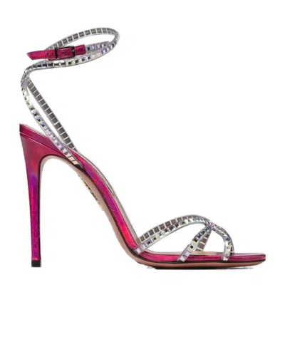 Aquazzura Gem-embellished 110mm Heeled Sandals In Multicolor