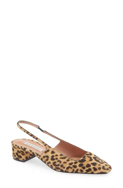 Aquazzura Ginza Genuine Calf Hair Slingback Pump In Brown