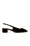Aquazzura Black Slingback With Bow Detail In Black