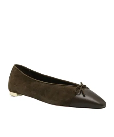 Aquazzura Pointed Toe Flats In Burgundy