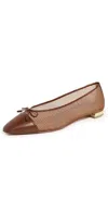 Aquazzura Gioia Mesh And Leather Ballet Flats