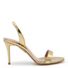 Aquazzura Gold-tone Leather Sandals In Soft Gold