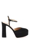 Aquazzura 130mm Groove Leather Shoes In Black (black)