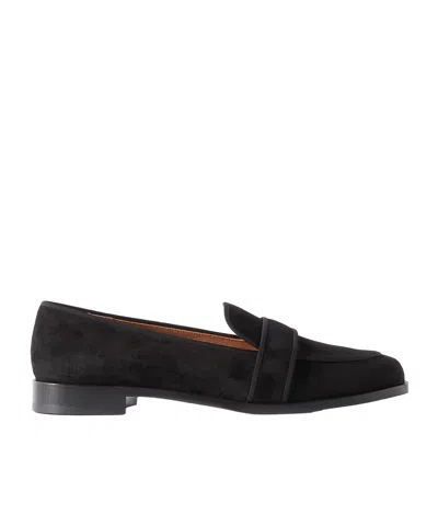Aquazzura Grosgrain Trimmed Loafers In Black