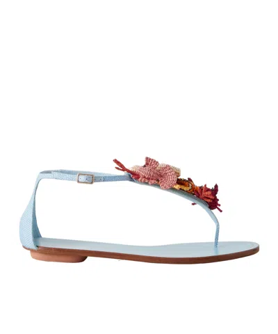 Aquazzura Gypsea Embellished Woven Raffia Sandals In Multicolor