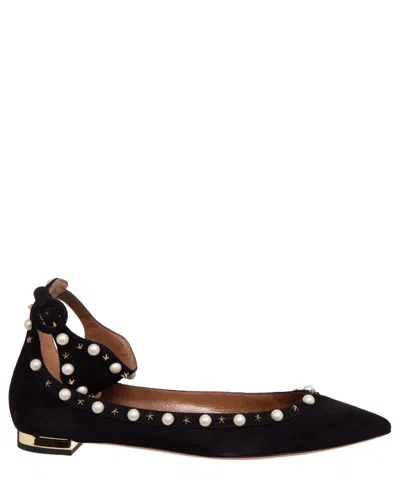Aquazzura Harlow Ballet Flats In Black
