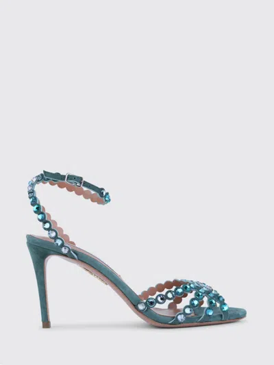 Aquazzura Heeled Sandal Woman  In Blue