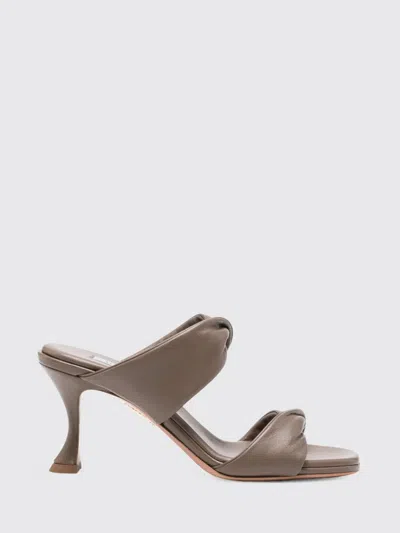 Aquazzura Heeled Sandal  Woman Color Grey In Brown
