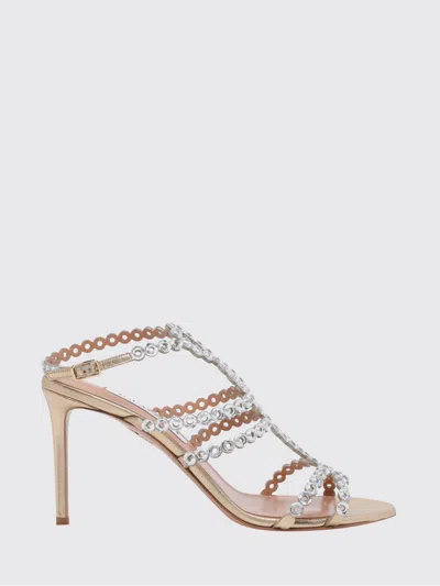 Aquazzura Mooncrush Pump Sandals In Gold