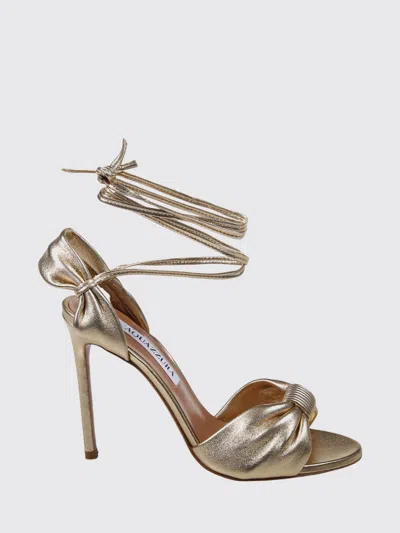 Aquazzura Heeled Sandal Woman In Neutral