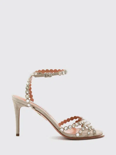 Aquazzura ヒールサンダル レディース カラー グレー In Gold