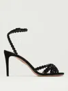 Aquazzura Tequila 85 Embellished Suede Sandals
