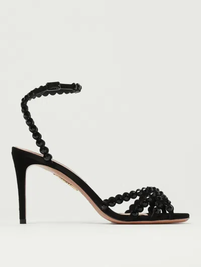 AQUAZZURA HEELED SANDALS AQUAZZURA WOMAN COLOR BLACK,H13405002