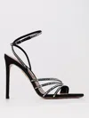Aquazzura Sandali Mistica In Tessuto Decorato  Donna In Black