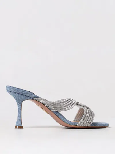 Aquazzura Heeled Sandals  Woman Color Gnawed Blue