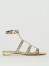 Aquazzura Heel Sandals With Metallic Chain Detail
