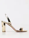 Aquazzura So Nude Block-heel Sandals In Gold