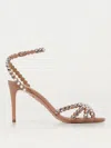 Aquazzura Tequila 85mm Crystal-embellished Sandals In 粉色