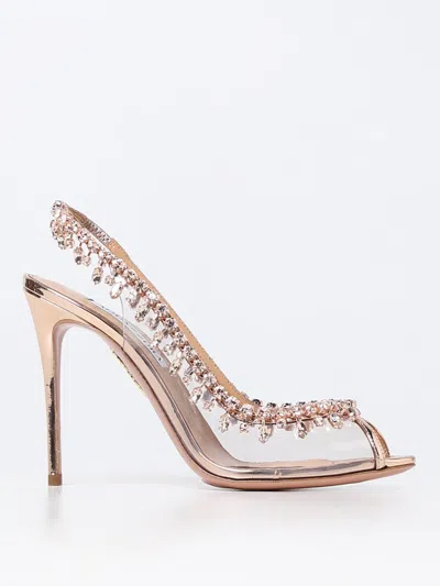 Aquazzura Temptation Crystal Sandals In Pink