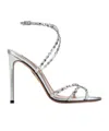 Aquazzura Open Toe High Heel Sandals In Silver