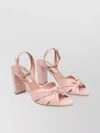 Aquazzura Heeled Sandals With Ankle Strap And Knotted Detail