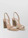 Aquazzura Heeled Sandals With Open Toe And Suede Finish