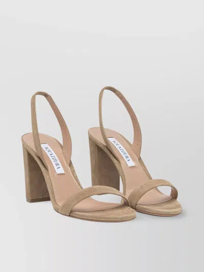 Aquazzura Heeled Sandals With Open Toe And Suede Finish