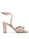 Aquazzura Heeled Shoes With Knotted Design And Ankle Strap