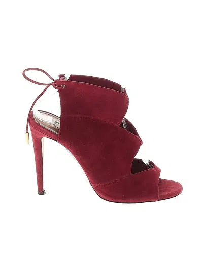 Pre-owned Aquazzura Heels In Burgundy
