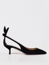 Aquazzura Bow Tie Pump 85 In Camoscio Colore Nero In Black