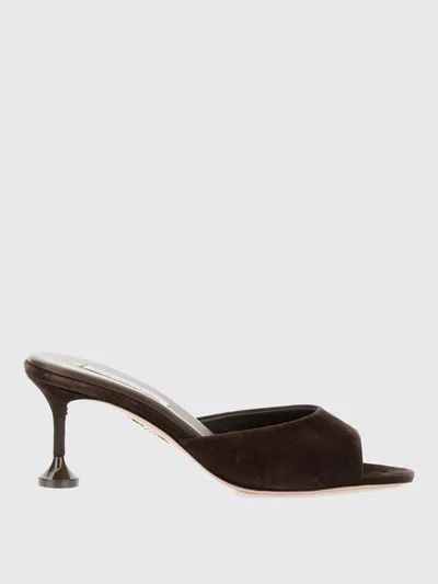 AQUAZZURA HEELED SANDALS AQUAZZURA WOMAN COLOR BROWN,H30330032