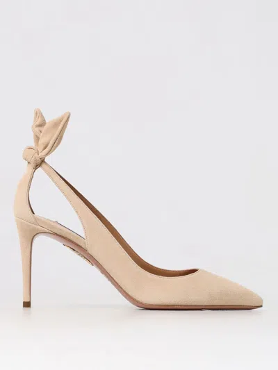 Aquazzura Bow Tie 85 Pumps With Cut-out Design In Pink