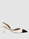 Aquazzura Leather Milanese Slingback Pumps 50 In Weiss